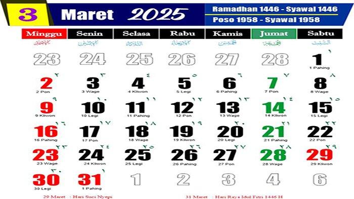 Ramadhan 2025: Sabtu, 1 Maret!